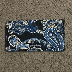 Vera Bradley Navy and Blue Paisley Checkbook Holder